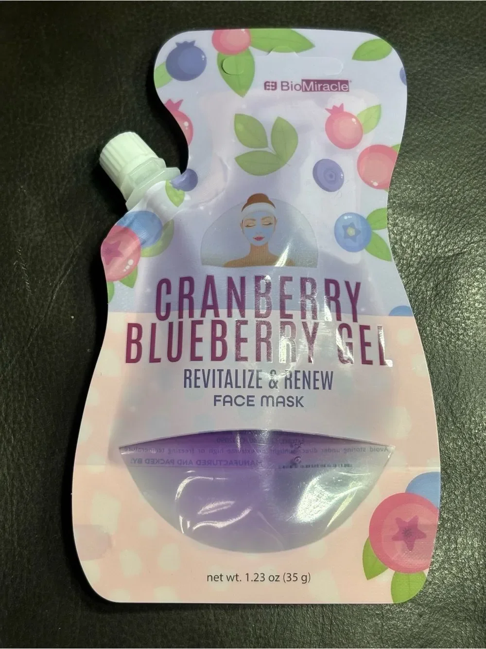 6 New Miracle Cranberry Blueberry Gel Revitalize & Renew Face Mask - Pink/Purple